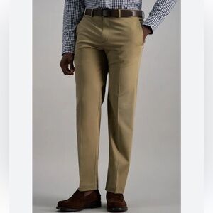 Haggar Cool 18 Pro Strainght Fit  Khaki Men's Pant Size 34